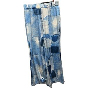 Faux Jean Patches Pull-on Polyester Pants | XL | Unbranded
